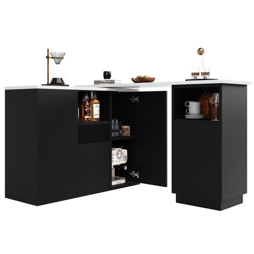 Extendable bar kitchen island - kitchen,
