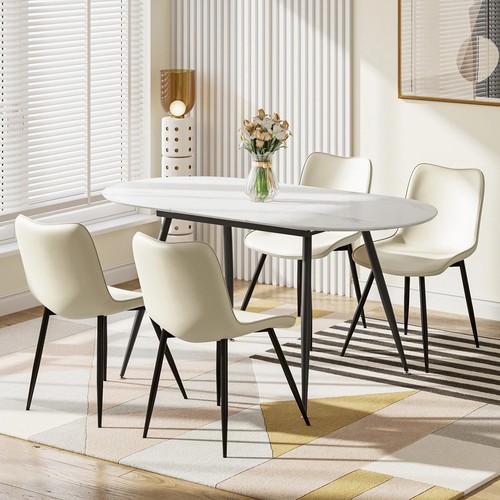 Extendable oval dining table - extendable,