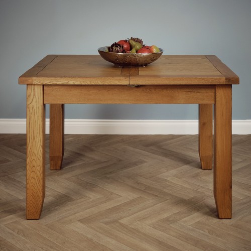 Rustic oak extending dining - oak,